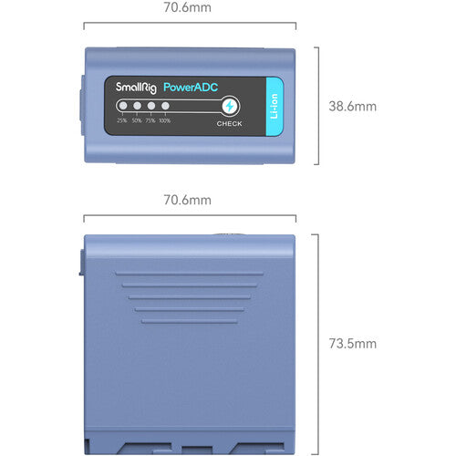 SmallRig L-Series / NP-F970 USB-C Battery (10,500mAh / 76.3Wh, Blue)